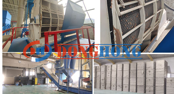 高生産性 6000 kg 木材粉末製造 料料金 金属 破片 建設 廃棄物 破片 自動車 タイヤ 双軸 破片