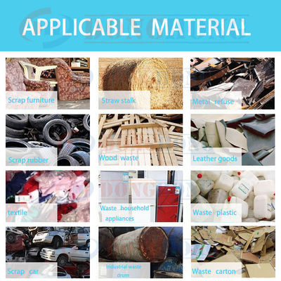 110kWのパワー 双軸 アルミスクラップクラッシャー 粉砕のために汎用的で耐久性