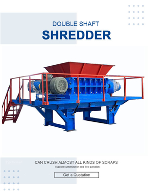 重型炭素鋼銅ワイヤ・シュレッダー リサイクル機械工場 110kW 電力